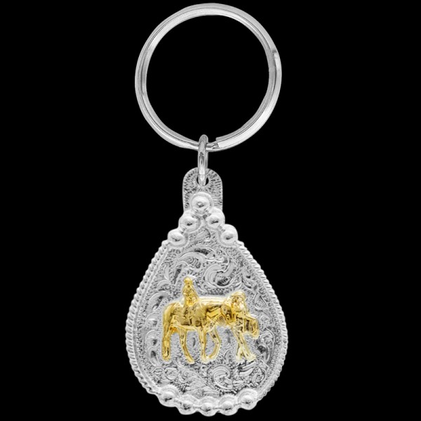 Embrace equestrian charm with our Gold Leadline Keychain. Exquisitely designed, it's a perfect accessory for riders and horse enthusiasts. Catch the special discount with your custom belt buckle order! 